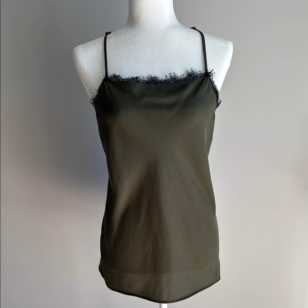 Elegant Olive Green Camisole Top